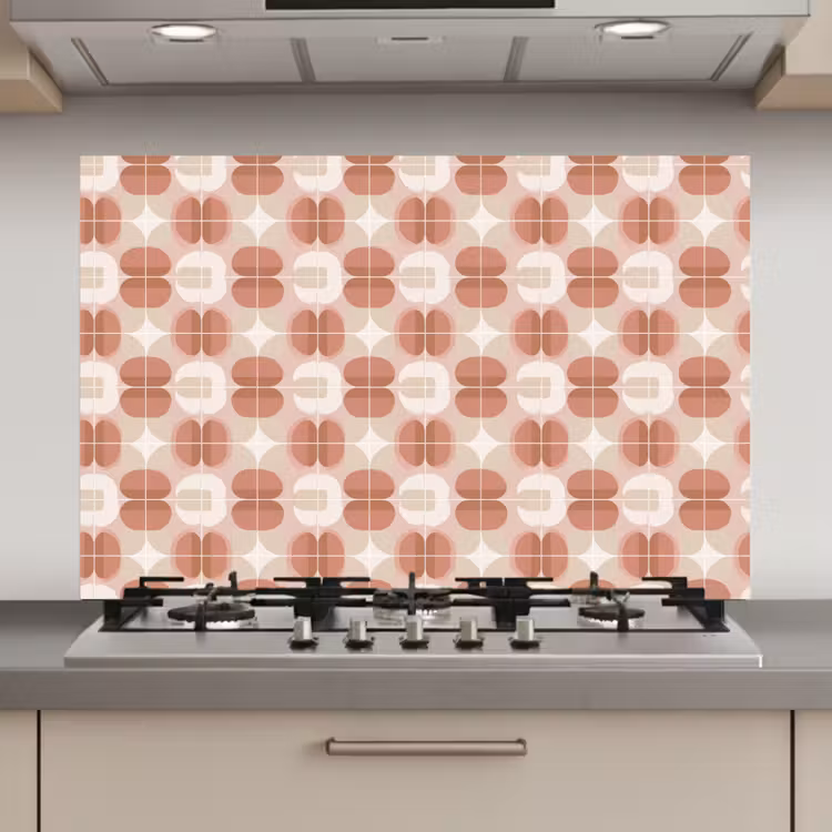 Retro - Klassiek - Roze keuken achterwand spatscherm klein 900 -3d_website