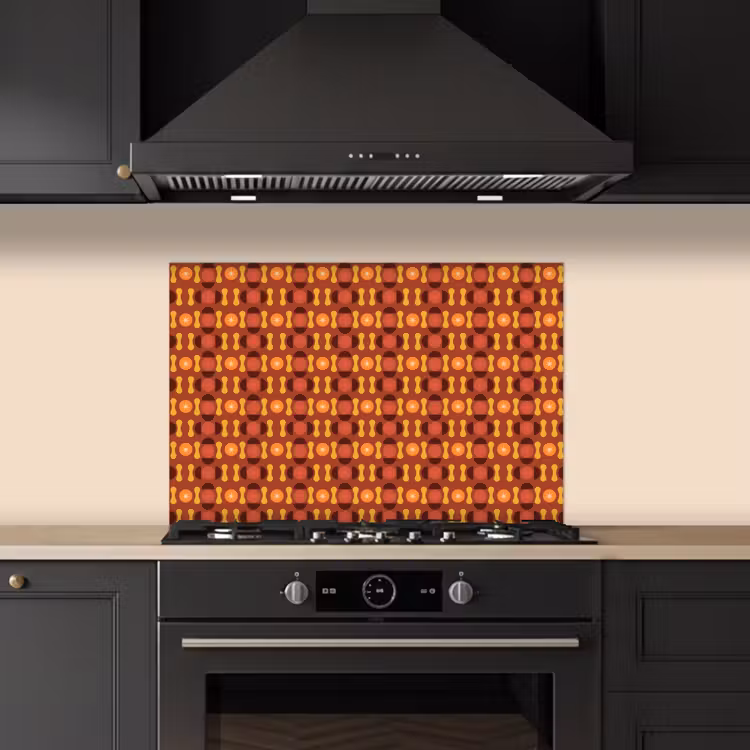 Retro - Disco - Hippie keuken achterwand spatscherm klein 900 -sfeer1