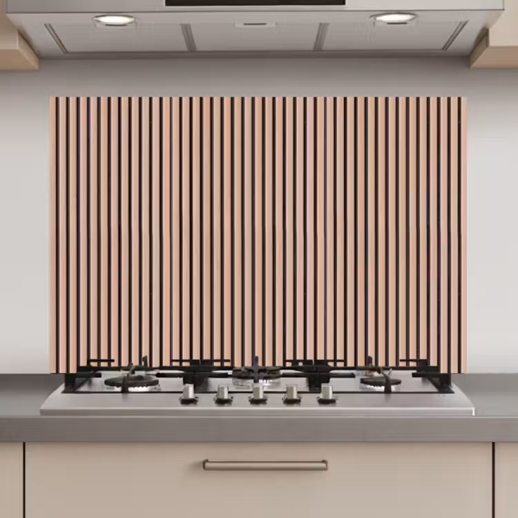 Retro - Hout - Plank - Naturel keuken achterwand spatscherm klein -3d_website