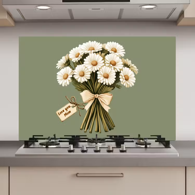 Lint - Boeket - Groen - Quote keuken achterwand spatscherm klein -3d_website