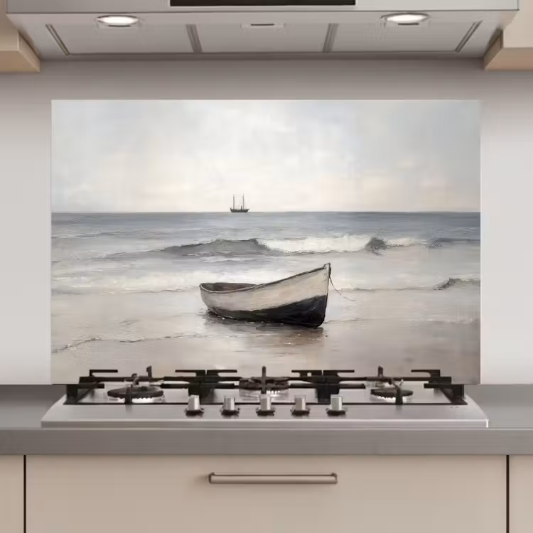 Roeiboot - Zee - Horizon keuken achterwand spatscherm klein -3d_website