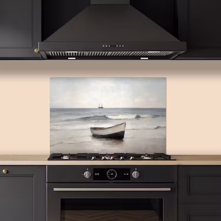 Roeiboot - Zee - Horizon keuken achterwand spatscherm klein -sfeer1