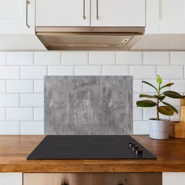 Roest - Beton - Patroon keuken achterwand spatscherm klein 900 -sfeer2