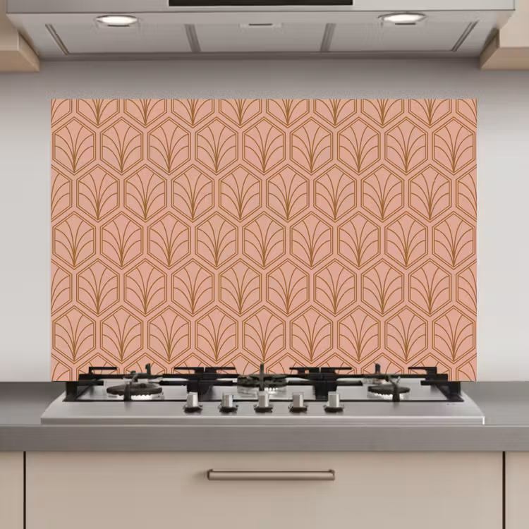 Zalmroze - Patroon - Geometrisch keuken achterwand spatscherm klein 900 -3d_website