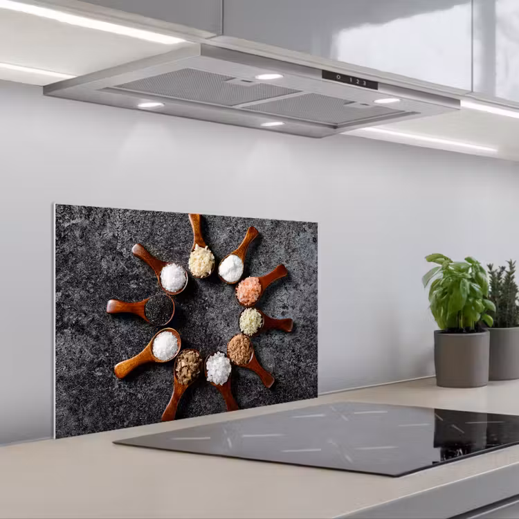 Zoutkristallen Sterrenstelsel keuken achterwand spatscherm klein -3d_schuin