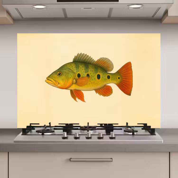 Schubben - Vis - Groen - Illustratie keuken achterwand spatscherm klein -3d_website