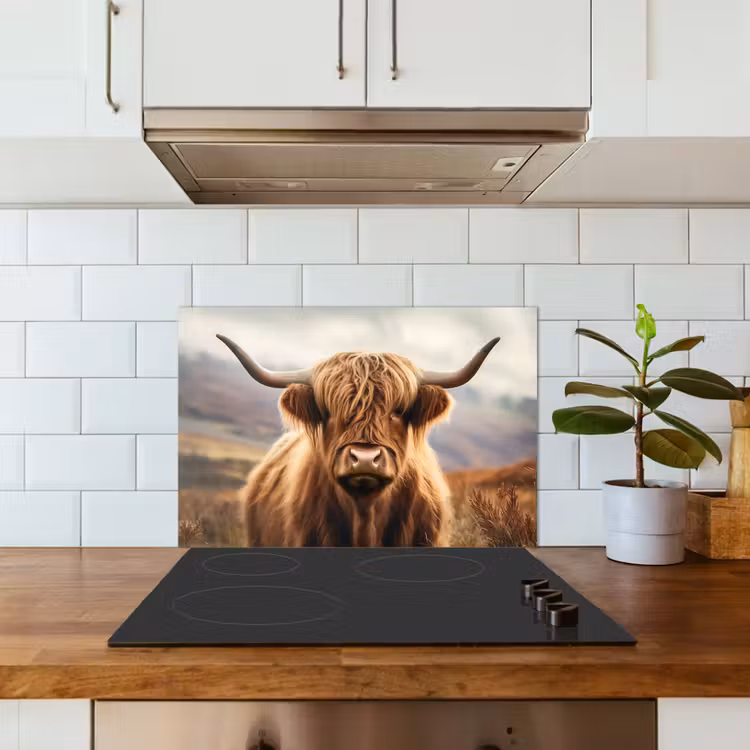 Schotse hooglander - Landschap - Dier keuken achterwand spatscherm klein -sfeer2