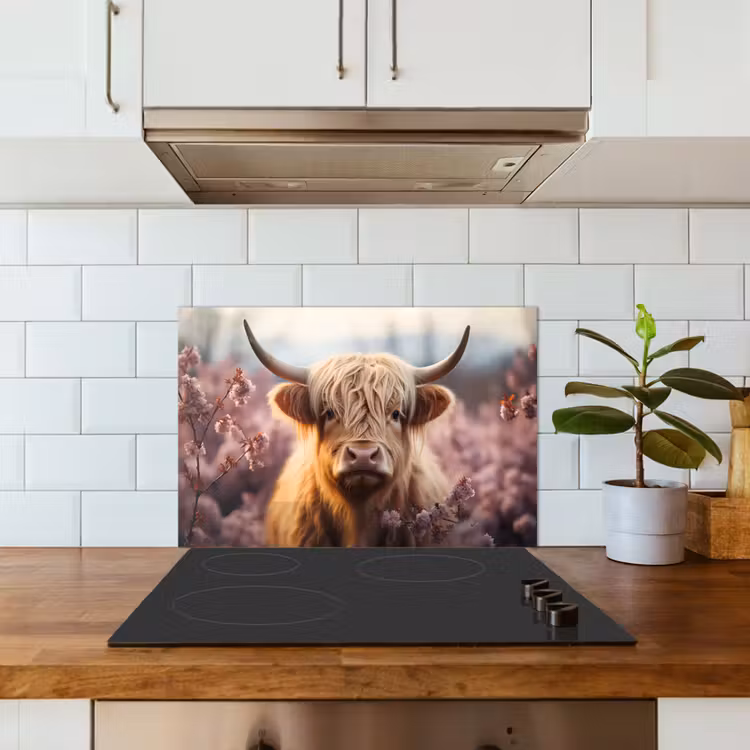 Schotse hooglander - Lente - Hooglanden keuken achterwand spatscherm klein -sfeer2