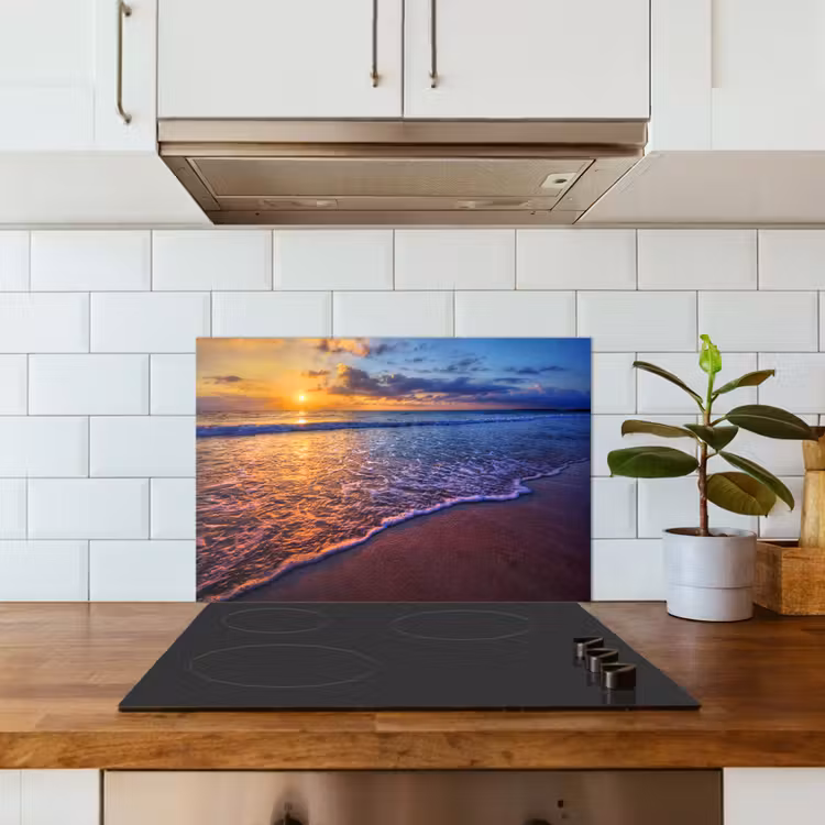 Zee - Strand - Zonsondergang - Wolken - Horizon keuken achterwand spatscherm klein -sfeer2