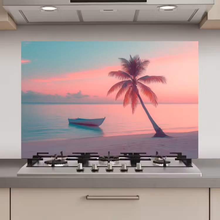 Zee - Boot - Zonsondergang keuken achterwand spatscherm klein -3d_website