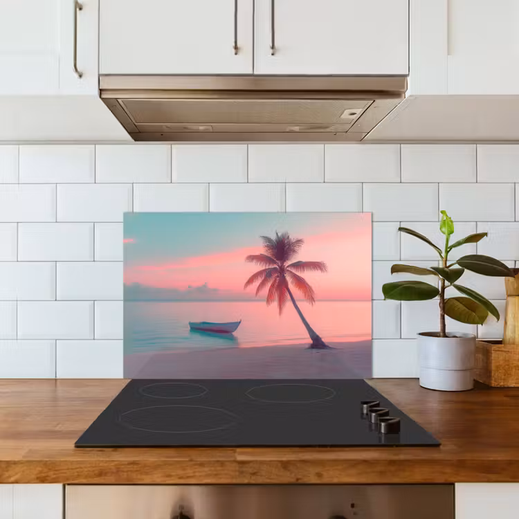 Zee - Boot - Zonsondergang keuken achterwand spatscherm klein -sfeer2