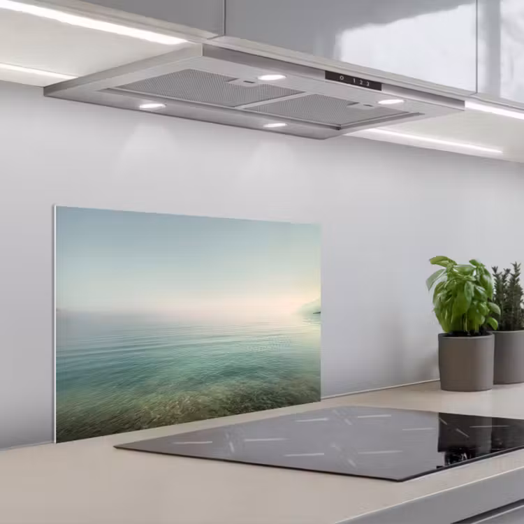 Zee - Horizon - Blauw - Mist keuken achterwand spatscherm klein -3d_schuin
