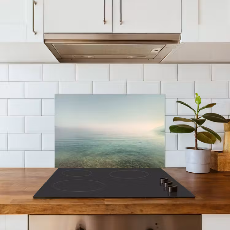 Zee - Horizon - Blauw - Mist keuken achterwand spatscherm klein -sfeer2