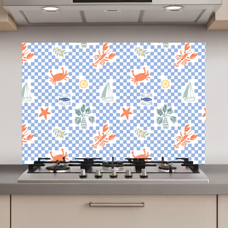Zee - Sfeer - Zeilboot - Blauw keuken achterwand spatscherm klein 900 -3d_website