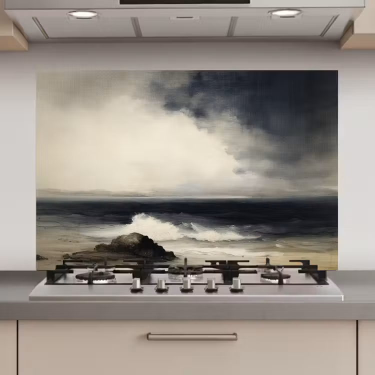 Zee - Rotsen - Storm keuken achterwand spatscherm klein -3d_website