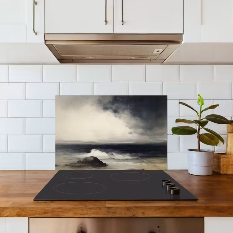 Zee - Rotsen - Storm keuken achterwand spatscherm klein -sfeer2