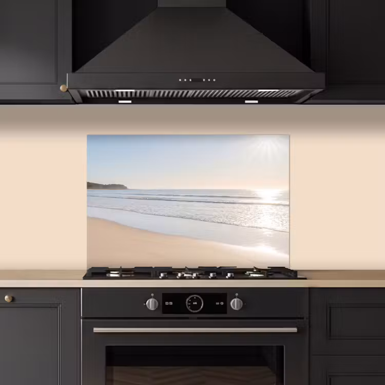 Zee - Zon - Zand keuken achterwand spatscherm klein -sfeer1