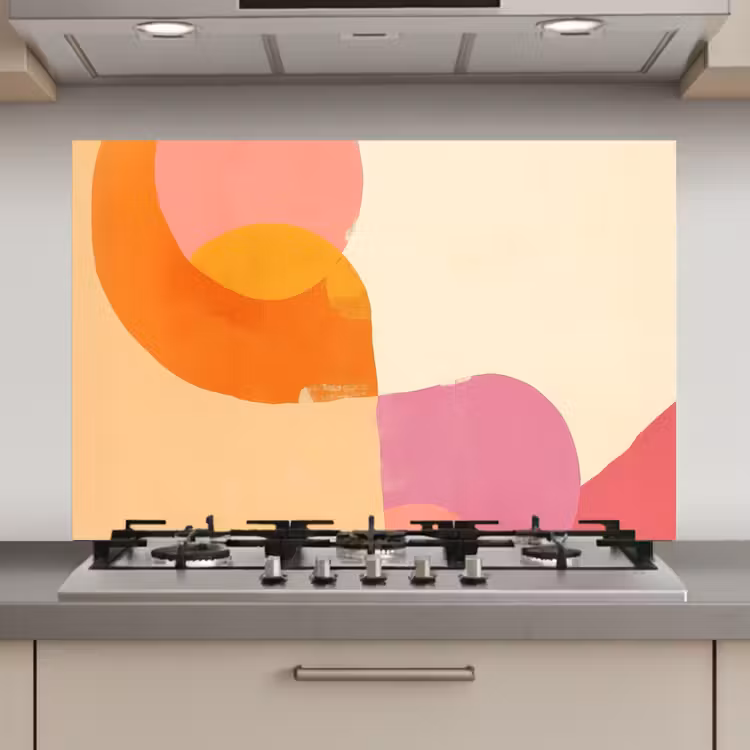 Vormen - Abstract - Kleurrijk keuken achterwand spatscherm klein -3d_website