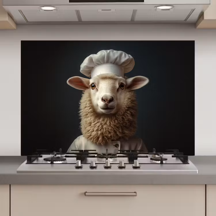 Schaap - Wol - Kok keuken achterwand spatscherm klein -3d_website