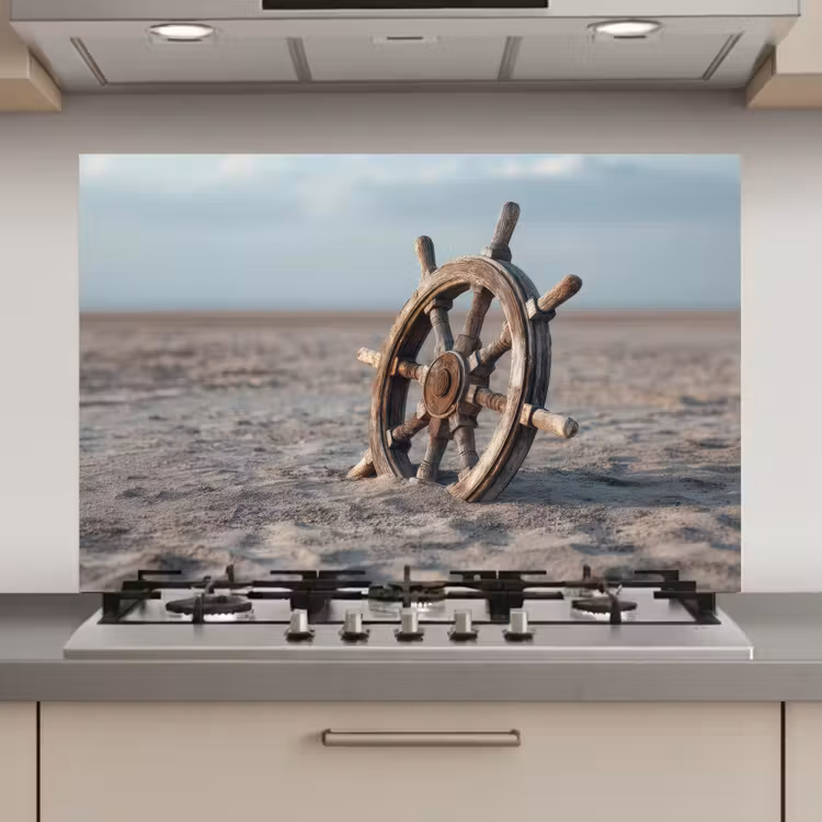 Scheepsstuur - Hout - Bruin - Zand keuken achterwand spatscherm klein -3d_website
