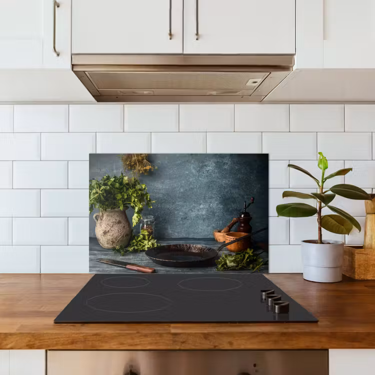 Stilte voor het Koken keuken achterwand spatscherm klein -sfeer2