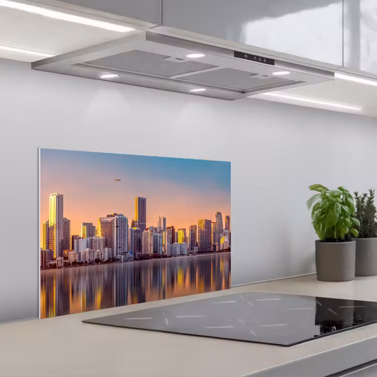 Skyline - Gebouwen - Steden keuken achterwand spatscherm klein -3d_schuin