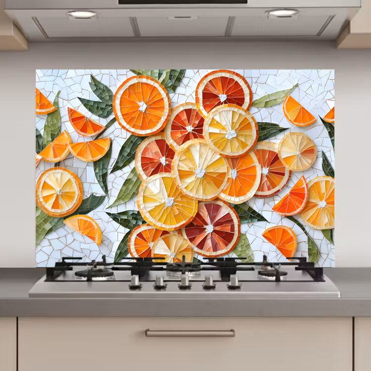 Schijfjes - Fruit - Oranje - Mozaïek keuken achterwand spatscherm klein -3d_website
