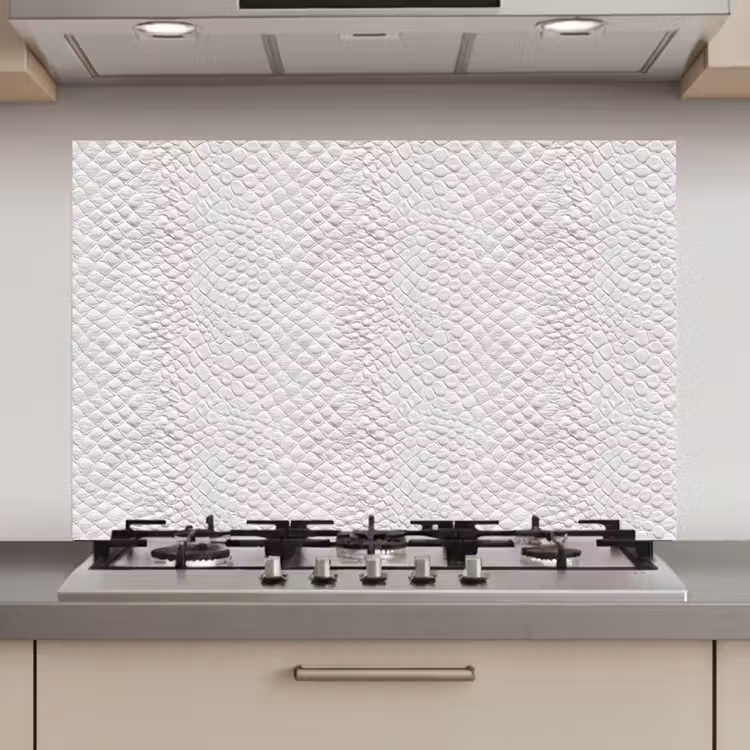 Slang - Patroon - Wit keuken achterwand spatscherm klein 900 -3d_website