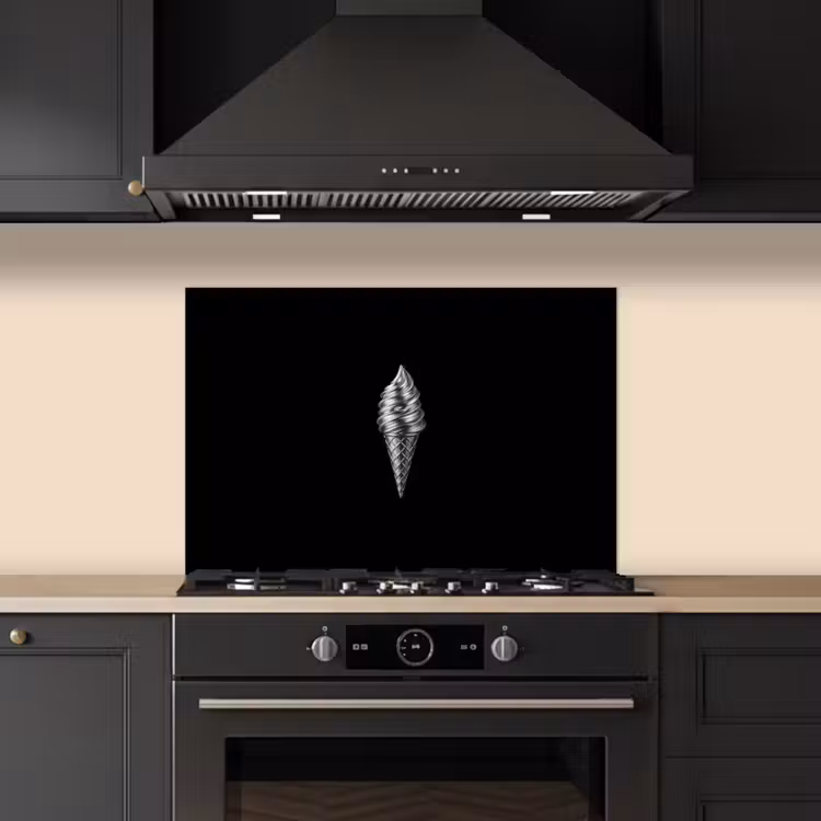 Softijs - Realistisch - Futuristisch keuken achterwand spatscherm klein -sfeer1