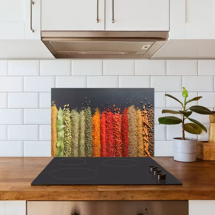 Specerijen - Kruiden - Banen - Regenboog keuken achterwand spatscherm klein -sfeer2