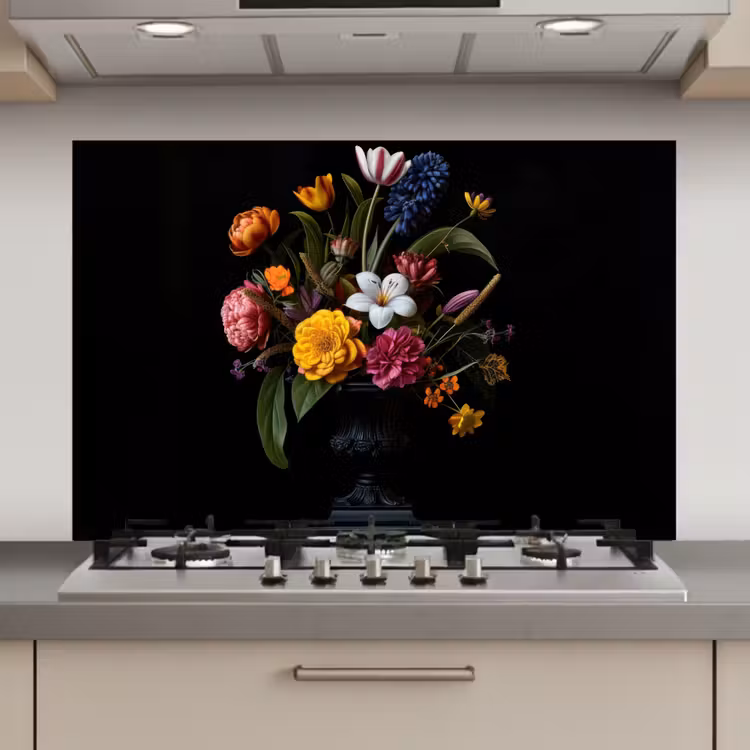 Lente - Bloemen - Klassiek - Vaas keuken achterwand spatscherm klein -3d_website