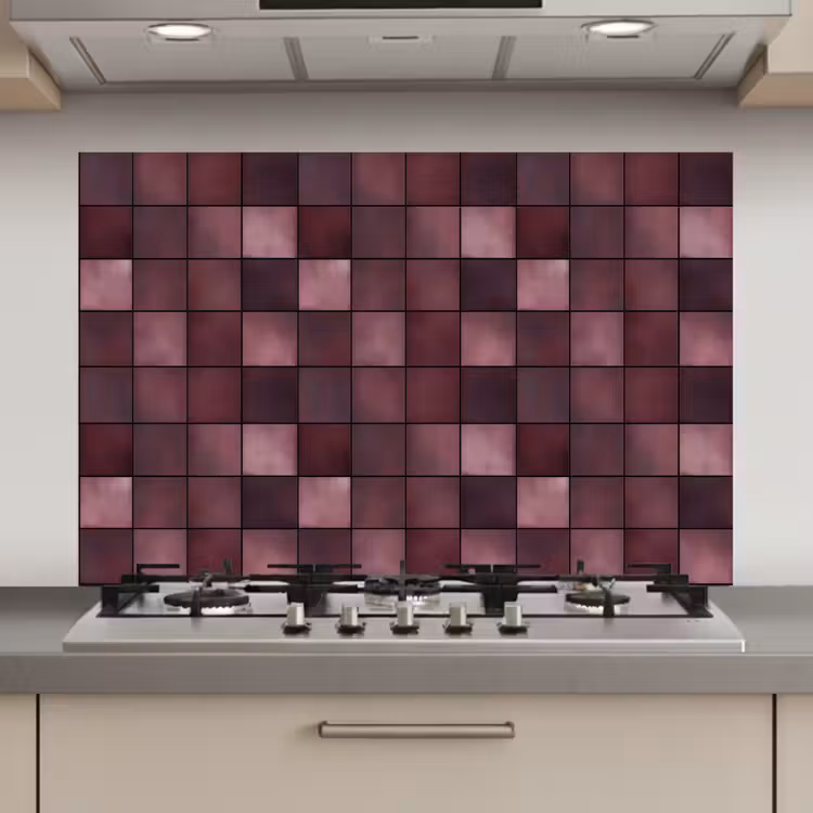 Vierkant - Tegel - Patroon - Paars keuken achterwand spatscherm klein 900 -3d_website