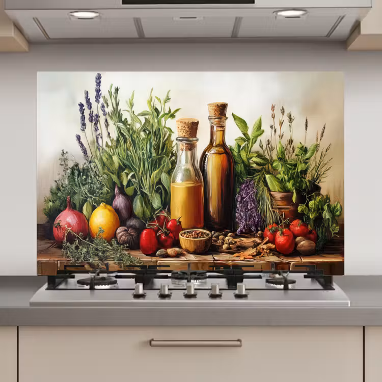 Stilleven - Kruiden - Specerijen - Fruit - Kleurrijk keuken achterwand spatscherm klein -3d_website