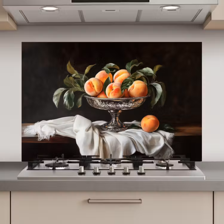 Stilleven - Perziken - Vintage keuken achterwand spatscherm klein -3d_website