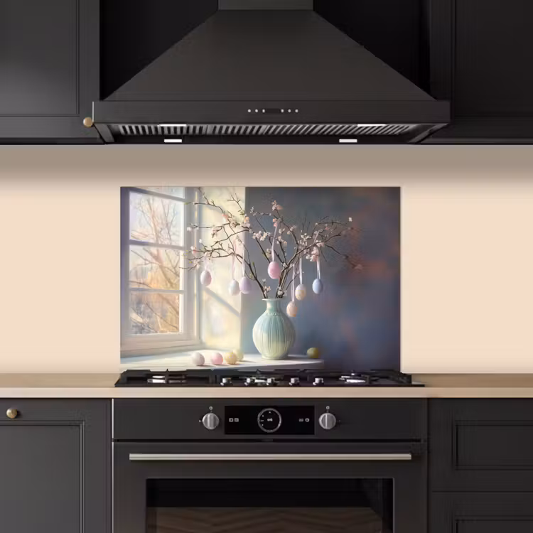 Stilleven - Vaas - Paastak keuken achterwand spatscherm klein -sfeer1