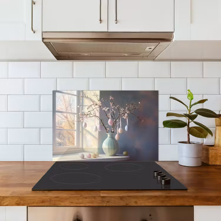 Stilleven - Vaas - Paastak keuken achterwand spatscherm klein -sfeer2