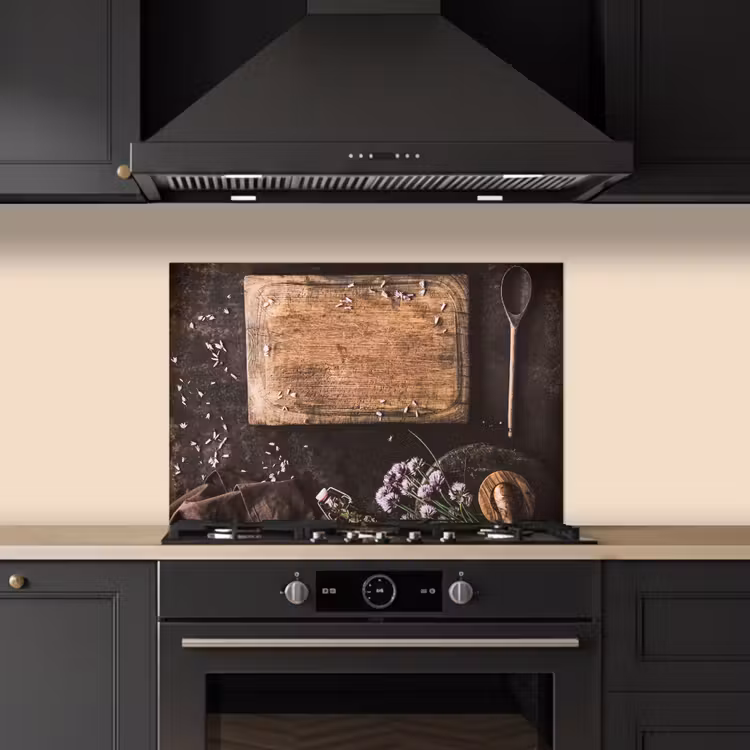Stilleven met Snijplank keuken achterwand spatscherm klein -sfeer1