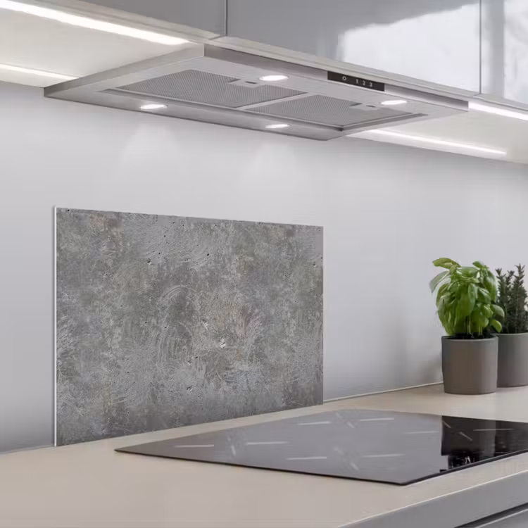 Stenen - Beton - Patronen keuken achterwand spatscherm klein 900 -3d_schuin