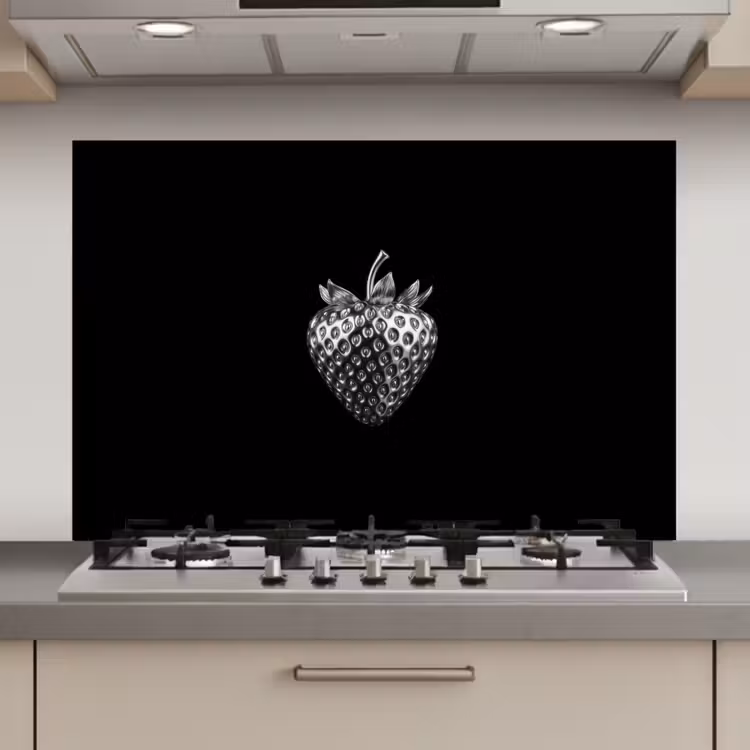 Aardbei - Zaadstructuur - Realistisch keuken achterwand spatscherm klein -3d_website