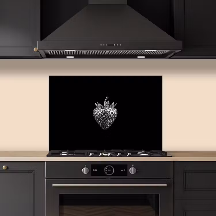 Aardbei - Zaadstructuur - Realistisch keuken achterwand spatscherm klein -sfeer1