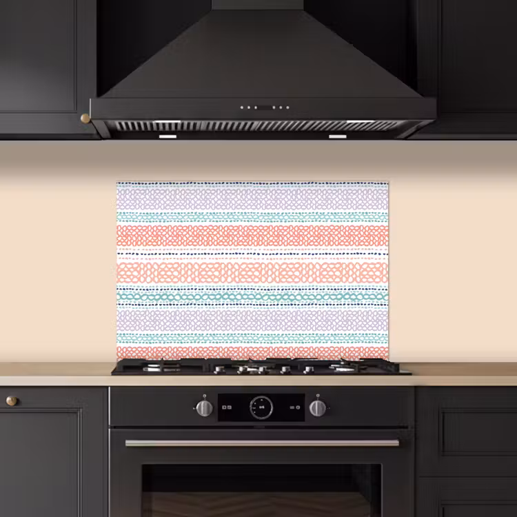 Strepen - Zomer - Kleuren keuken achterwand spatscherm klein 900 -sfeer1