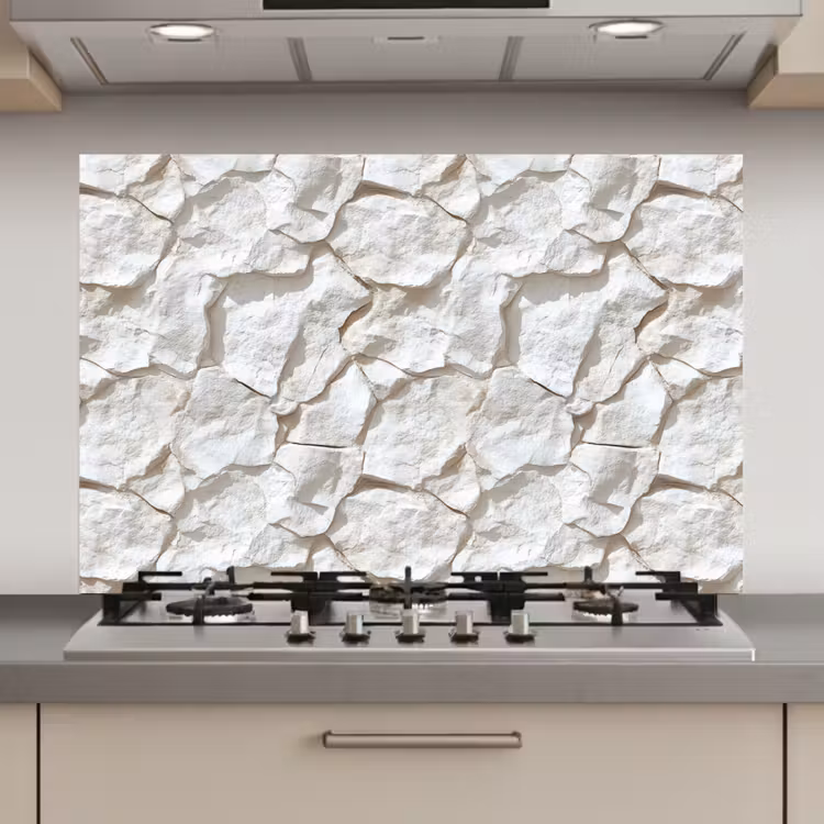 Structuur - Rots - Wit keuken achterwand spatscherm klein 900 -3d_website