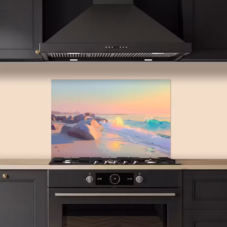 Zomerlicht - Strand - Fonkelende accenten keuken achterwand spatscherm klein -sfeer1