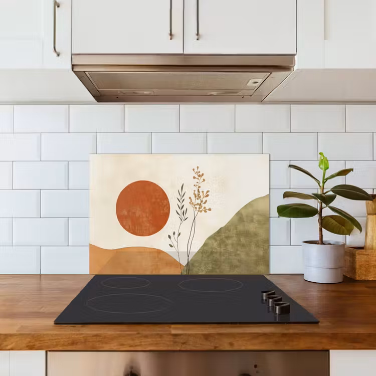 Zon - Abstract - Takken - Oranje keuken achterwand spatscherm klein -sfeer2