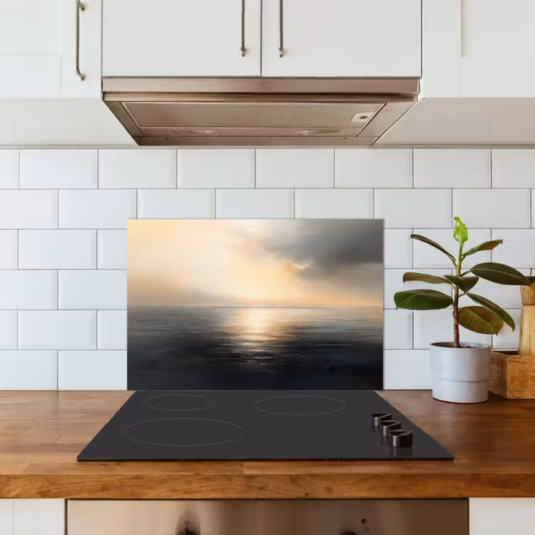 Zon - Horizon - Zee keuken achterwand spatscherm klein -sfeer2