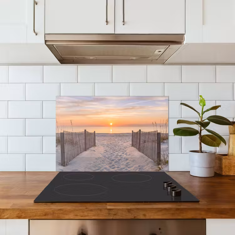 Zonsondergang - Strand - Zand keuken achterwand spatscherm klein -sfeer2