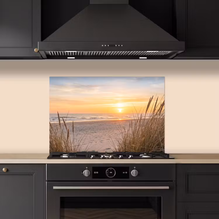 Zonsondergang - Duinen - Zee keuken achterwand spatscherm klein -sfeer1