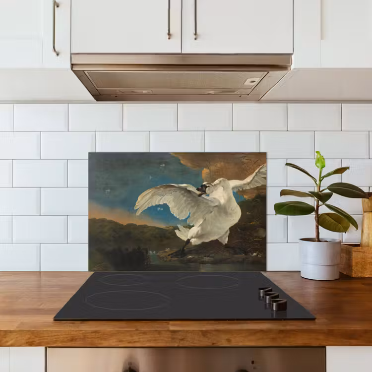 Zwaan - Oude meesters - Jan Asselijn keuken achterwand spatscherm klein -sfeer2