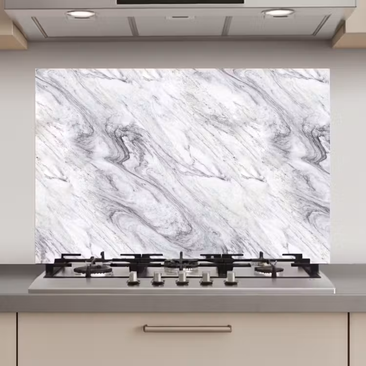 Wervelende - Grijsstructuur - Marmer - Wit keuken achterwand spatscherm klein 900 -3d_website