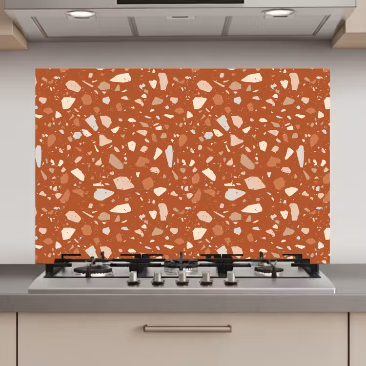 Terrazzo - Patroon - Klei keuken achterwand spatscherm klein 900 -3d_website